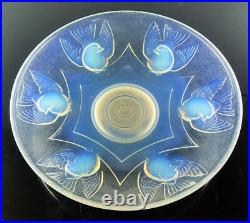Art Déco Era Sabino Etling Grand Coupe Verre Moule Opalescent France Ezan Signe