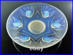 Art Déco Era Sabino Etling Grand Coupe Verre Moule Opalescent France Ezan Signe