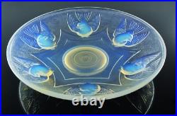 Art Déco Era Sabino Etling Grand Coupe Verre Moule Opalescent France Ezan Signe