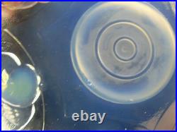 Art Déco Era Sabino Etling Grand Coupe Verre Moule Opalescent France Ezan Signe
