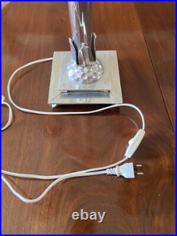 Art Deco Exceptionnelle Lampe Ou Lustre Chrome Verre Modernisme 1930 France