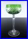 Art Deco Grand 1 Verre A Vin En Cristal Double Couleur Vert Val St Lambert