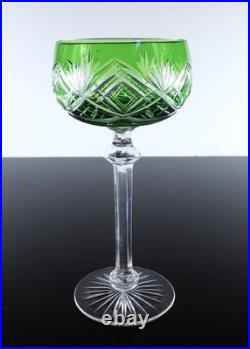 Art Deco Grand 1 Verre A Vin En Cristal Double Couleur Vert Val St Lambert Art Deco Grand 1 Verre A Vin En Cristal Double Couleur Vert Val St Lambert