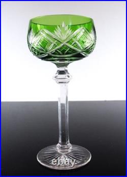 Art Deco Grand 1 Verre A Vin En Cristal Double Couleur Vert Val St Lambert Art Deco Grand 1 Verre A Vin En Cristal Double Couleur Vert Val St Lambert