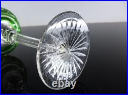Art Deco Grand 1 Verre A Vin En Cristal Double Couleur Vert Val St Lambert