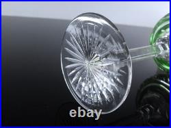 Art Deco Grand 1 Verre A Vin En Cristal Double Couleur Vert Val St Lambert