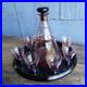 Art Deco Liqueur Set Pink Purple Service à Liqueur Art Deco Rare Rose Violet