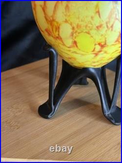 Art Déco Pâte de verre Vase vide poche Inspiration Schneider 1920