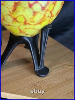 Art Déco Pâte de verre Vase vide poche Inspiration Schneider 1920