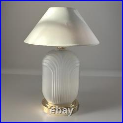 Art Deco Style Lampe Verre Presse Moulé Vintage Abat-jour Offert