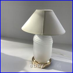 Art Deco Style Lampe Verre Presse Moulé Vintage Abat-jour Offert