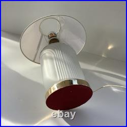 Art Deco Style Lampe Verre Presse Moulé Vintage Abat-jour Offert