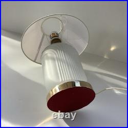 Art Deco Style Lampe Verre Presse Moulé Vintage Abat-jour Offert