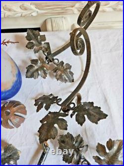 Art Deco Suspension Avec Tulipes En Verre Signe Gv Croismare Muller A Restaurer