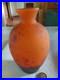 Art Deco Vase En Pate De Verre Orange Signé Lorrain Parfait Etat