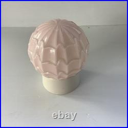 Art Deco Verre De Thabur Rose Avec Sytème D'accrochage D'origine 1920 1930