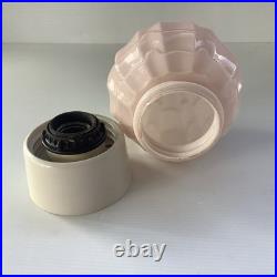 Art Deco Verre De Thabur Rose Avec Sytème D'accrochage D'origine 1920 1930