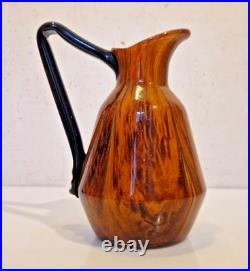 Art déco Charles Schneider Pichet décoratif en verre marmoréen ambre 1930