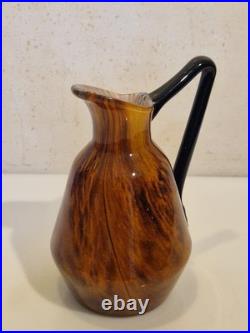 Art déco Charles Schneider Pichet décoratif en verre marmoréen ambre 1930