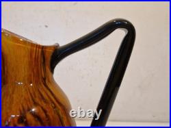 Art déco Charles Schneider Pichet décoratif en verre marmoréen ambre 1930