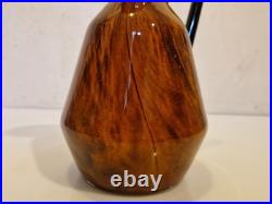 Art déco Charles Schneider Pichet décoratif en verre marmoréen ambre 1930