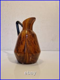 Art déco Charles Schneider Pichet décoratif en verre marmoréen ambre 1930