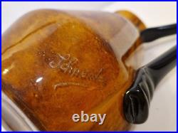 Art déco Charles Schneider Pichet décoratif en verre marmoréen ambre 1930