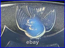 Art déco coupe aux oiseaux verre opalescent signée vers 1930