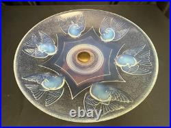 Art déco coupe aux oiseaux verre opalescent signée vers 1930
