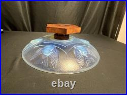 Art déco coupe aux oiseaux verre opalescent signée vers 1930