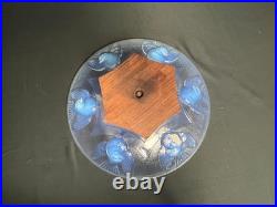 Art déco coupe aux oiseaux verre opalescent signée vers 1930