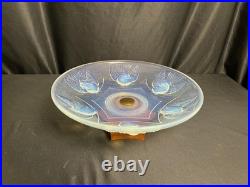 Art déco coupe aux oiseaux verre opalescent signée vers 1930