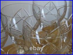 BACCARAT 6 ANCIENS VERRES A APERITIF EN CRISTAL ART DECO 8,2 cm MODELE TIMGAD