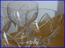 BACCARAT 6 ANCIENS VERRES A APERITIF EN CRISTAL ART DECO 8,2 cm MODELE TIMGAD