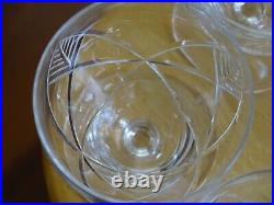 BACCARAT 6 ANCIENS VERRES A APERITIF EN CRISTAL ART DECO 8,2 cm MODELE TIMGAD