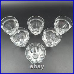 BACCARAT 6 VERRES GOBELETS VIN ROUGE EN CRISTAL Modèle TALLEYRAND Art Déco lot1