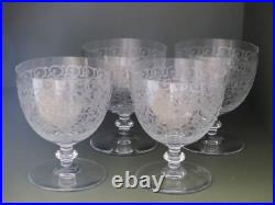 BACCARAT Superbe Verre à vin Art Deco Modèle ROHAN Cristal 10cm Dispo 4x