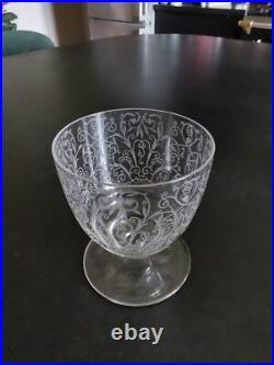 Baccarat 6 Verre Cristal Rare Modele Lulli Art Deco H 8,8 Cm 1932