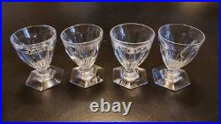 Baccarat Bourbon 4 Verres A Vin Blanc 91 mm Art Deco Modele Bourbon