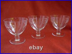 Baccarat, Cap Ferrat, Serie De 6 Verres A Aperitif En Cristal Taille, Art Deco
