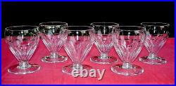 Baccarat Champaubert 6 Wine Crystal Glasses Verres A Vin Cristal Taillé Art Deco
