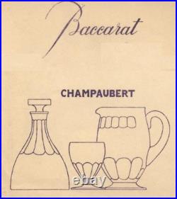 Baccarat Champaubert 6 Wine Crystal Glasses Verres A Vin Cristal Taillé Art Deco Baccarat Champaubert 6 Wine Crystal Glasses Verres A Vin Cristal Taillé Art Deco