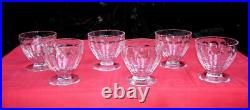 Baccarat Charmes 6 Wine Crystal Glasses 6 Verres A Vin Cristal Taillé Art Deco A