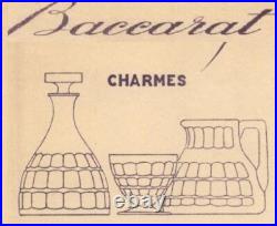 Baccarat Charmes 6 Wine Crystal Glasses 6 Verres A Vin Cristal Taillé Art Deco A