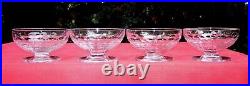 Baccarat Charmes Tall Coupes A Champagne Sherbet Glasses Cristal Taillé Art Deco