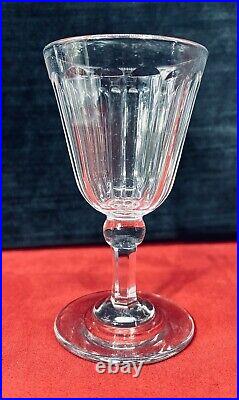 Baccarat Chicago Wine Glass Verre A Vin Cristal Taille Cotes Plates Art Deco Bu