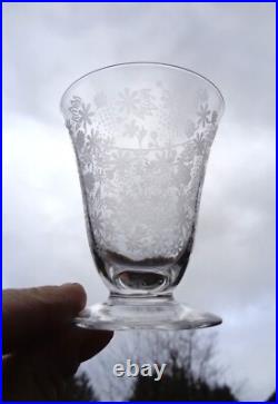 Baccarat Elisabeth 6 Wine Crystal Glasses Verres A Vin Cristal Gravé Art Deco B