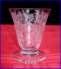 Baccarat Elisabeth 6 Wine Crystal Glasses Verres A Vin Cristal Gravé Art Deco B