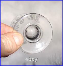 Baccarat Elisabeth 6 Wine Crystal Glasses Verres A Vin Cristal Gravé Art Deco B