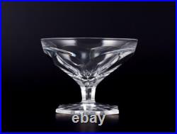 Baccarat, France. Lot de cinq bols à champagne Art Déco en verre cristal
